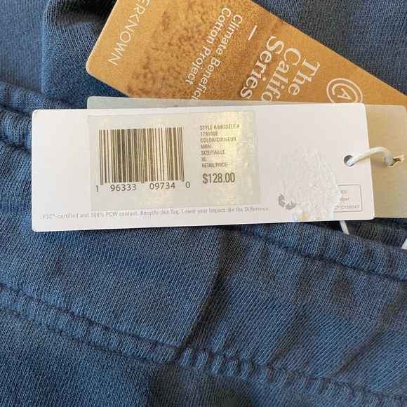 Outerknown California Series Organic Cotton Sweat Shorts MRN Blue Men's Size XL - Picture 4 of 7